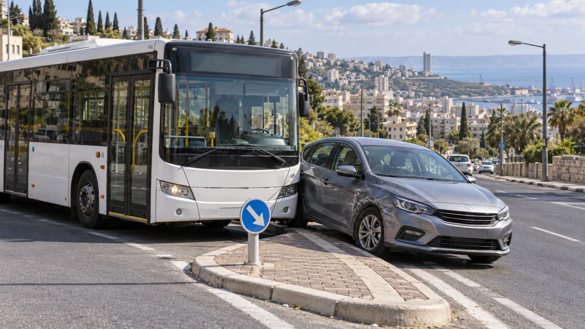תמונה ראשית עבור נהג אוטובוס הסיט בכוונה את האוטובוס לעבר רכב ופגע בו אך נשלח רק ל-9 חודשי עבודות שירות