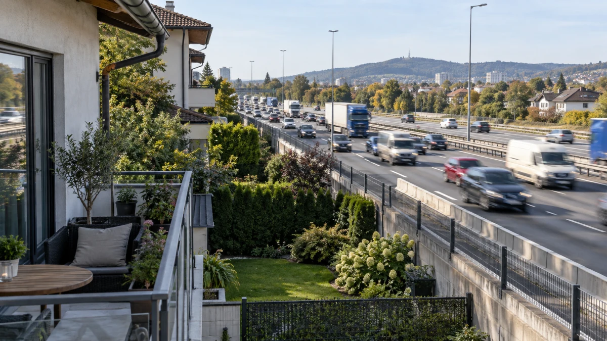 בתי מגורים סמוכים לכביש 2 הסואן ללא קיר מיסוך אקוסטי