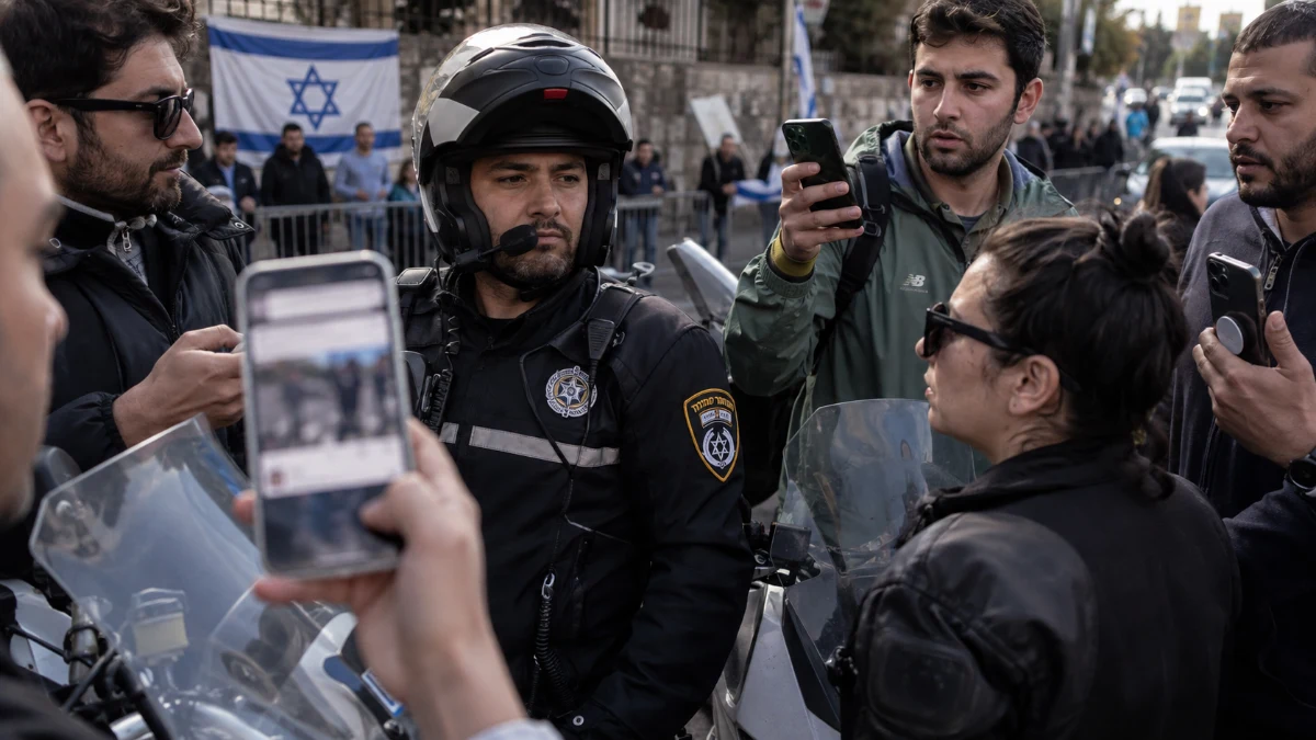 אירוע מחאה שבו נכחו שוטרים ומפגינים, שביחס אליו פורסמו בפייסבוק הפרסומים שנדונו בתביעת לשון הרע
