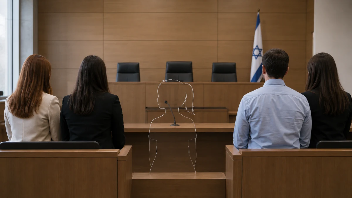 המחשה של הליך בבית המשפט לענייני משפחה העוסק בזמני שהות ובהוצאות משפט