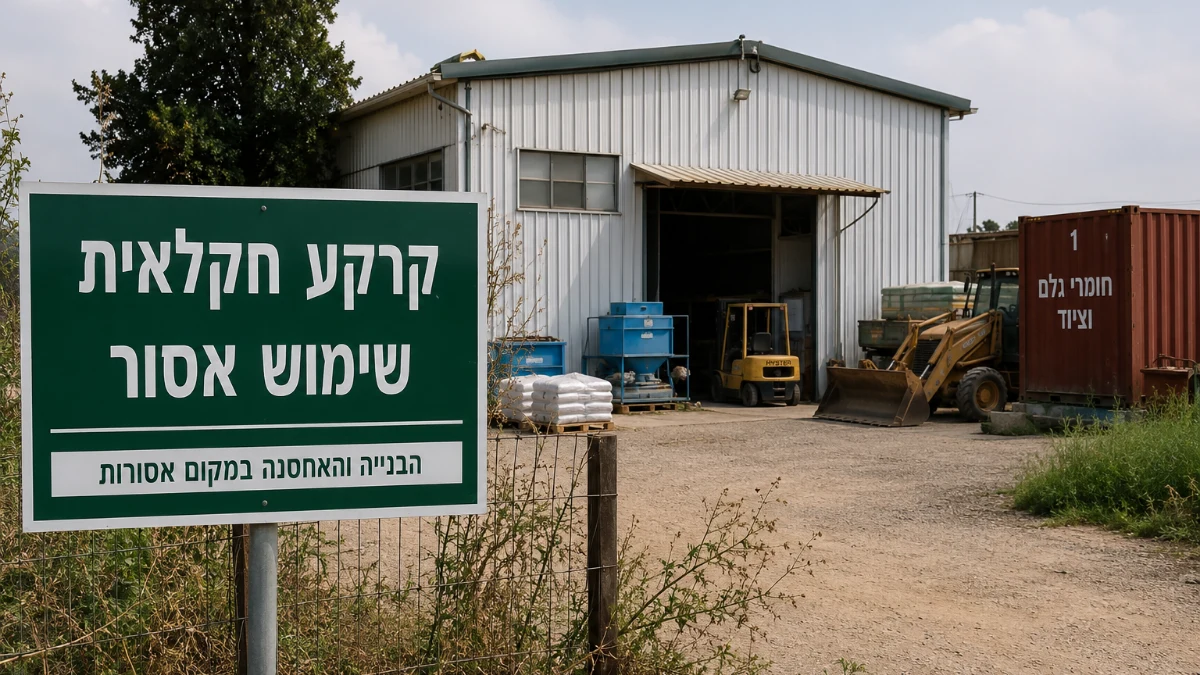 המחוזי: פעילות החברה חקלאית, אך המחסן והמשרד בקרקע החקלאית היו שימוש אסור