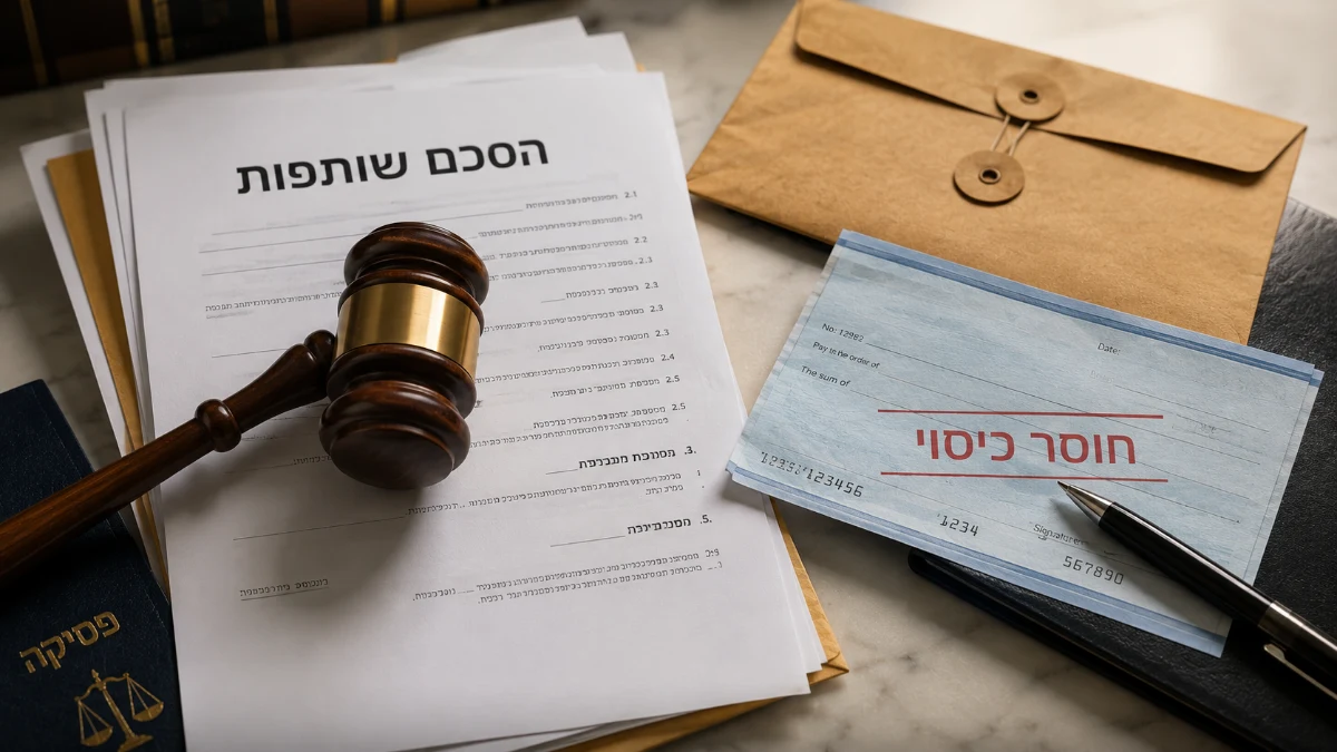 מחשב המציג תיק משפטי דיגיטלי ומסמכי תובענה ייצוגית ללא פרטים מזהים, בהמחשה לבקשת עיון