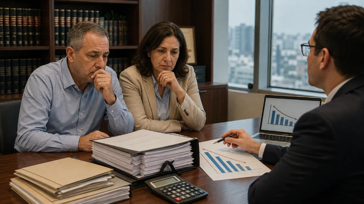 הסכם הלוואה וכתב ערבות לצד מחשבון, בהמחשה למחלוקת על חוב וריבית פיגורים