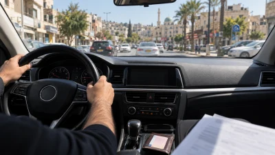 מכונית פרטית בכביש עירוני בטמרה, בהקשר לנהיגה בזמן פסילה וללא ביטוח