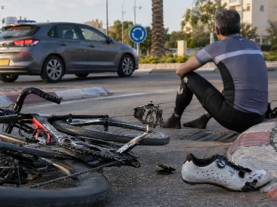 תמונה עבור חברת הרכב לא דאגה שהנהג יתייצב: רוכב האופניים יפוצה ב־2,490 שקל