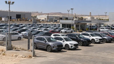 מגרש לתצוגה ומכירת מכוניות באזור התעשייה בבאר שבע, שהיה במוקד המחלוקת על דמי שימוש חורג